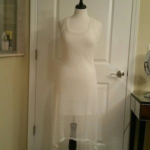 Derek Heart White Lace Hi Lo Tank Dress